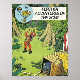 Citroen 2cv Classic vintage poster, retro design Poster