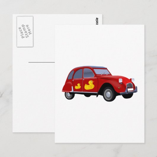 Citroen 2CV Ente Briefkaart (Voorkant / Achterkant)