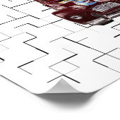 Citroën 2CV - Ente - Döschwo Poster (Hoek)