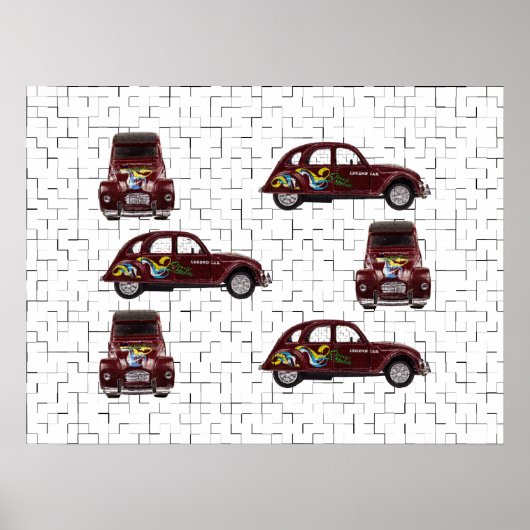 Citroën 2CV - Ente - Döschwo Poster (Voorkant)