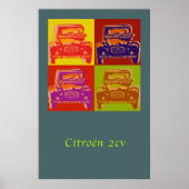 Citroen 2CV groot poster (Voorkant)