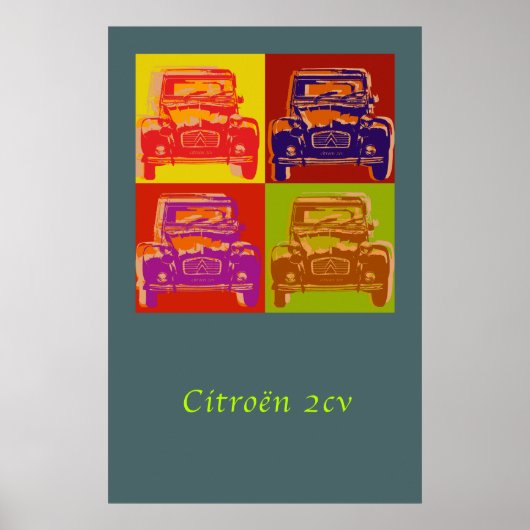 Citroen 2CV groot poster (Voorkant)