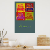Citroen 2CV groot poster (Keuken)