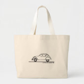 Citroen 2CV Grote Tote Bag (Voorkant)