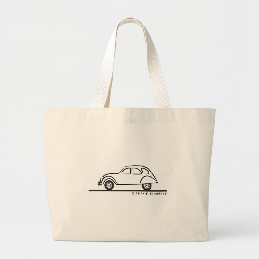 Citroen 2CV Grote Tote Bag (Voorkant)