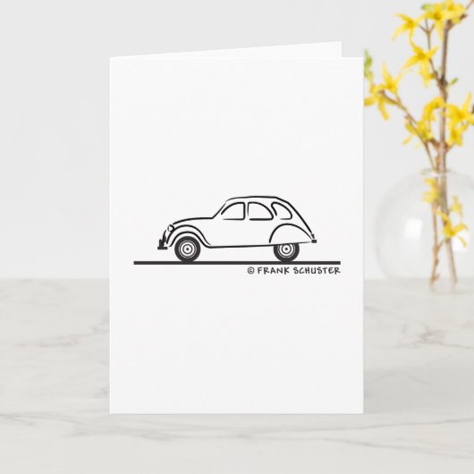Citroen 2CV Kaart (Gele Bloem)