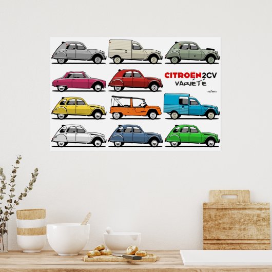 Citroën 2CV Poster (Keuken)