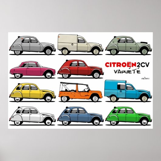 Citroën 2CV Poster (Voorkant)