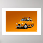 Citroen 2CV Poster Illustratie (Voorkant)
