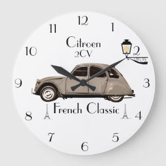 Citroen 2CV Retrowandklok Grote Klok