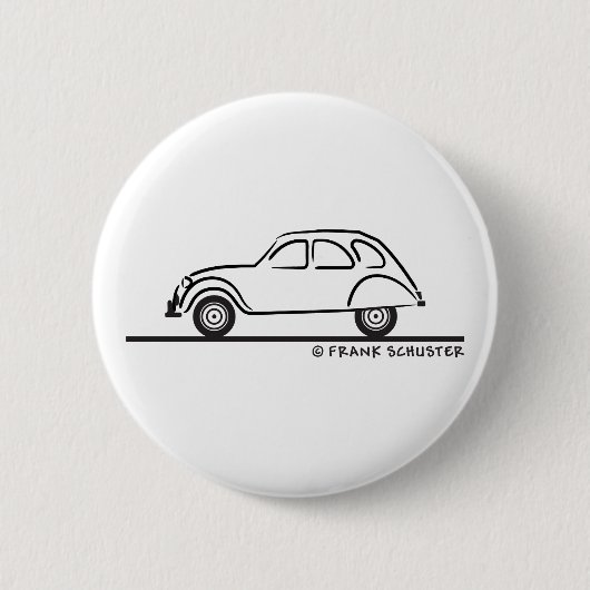 Citroen 2CV Ronde Button 5,7 Cm (Voorkant)