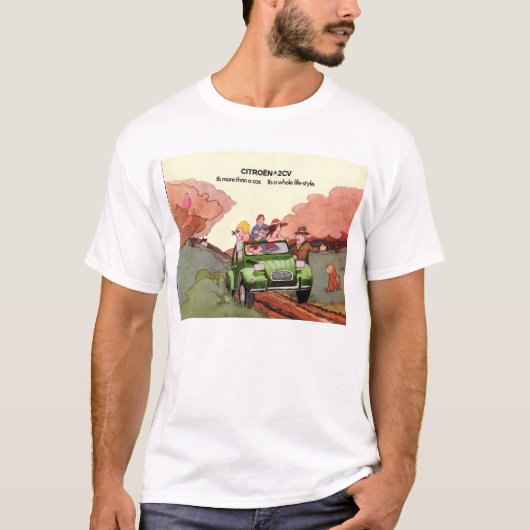Citroen 2CV-verkoopbrochure T-shirt (Voorkant)