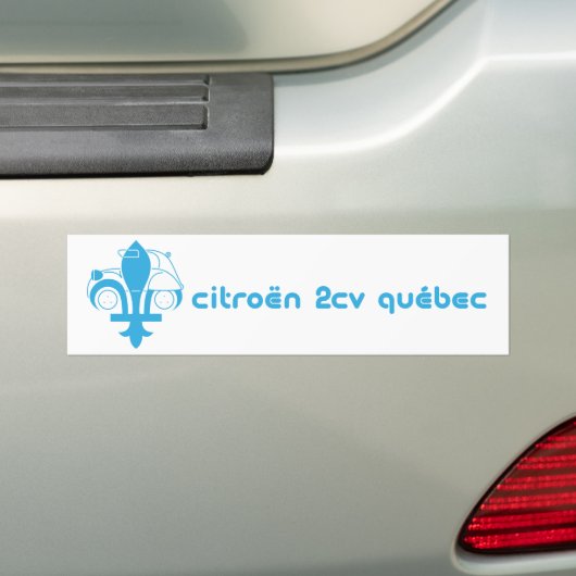 Citroen 2cv Zelfklevend Quebec Bumpersticker (Op auto)