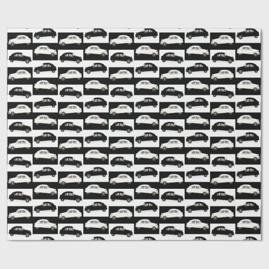 Citroen 2CV zwart en wit Cadeaupapier (Vlak)