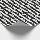 Citroen 2CV zwart en wit Cadeaupapier (Hoek)