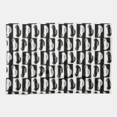 Citroen 2CV zwart wit Theedoek (Horizontaal)