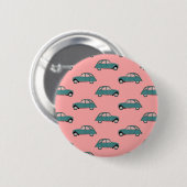 Citroen 2CVs - Groen op roze - Auto's Ronde Button 5,7 Cm (Voorkant /achterkant)