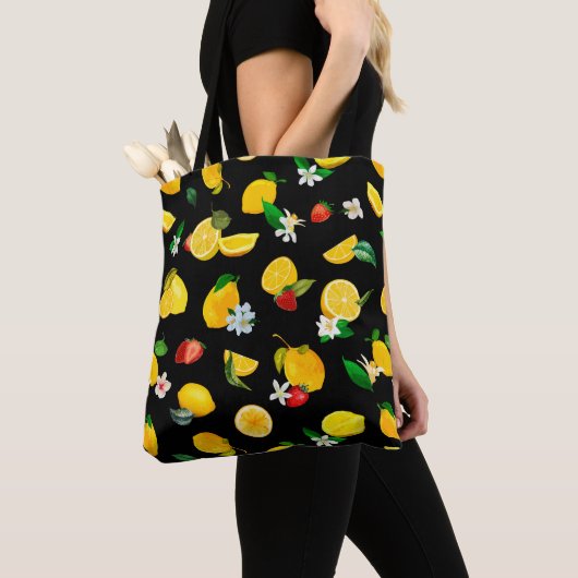Citroen & Aardbei 5 Tote Bag (Dichtbij)