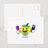 Citroen als kapper met kam en scheermes briefkaart (Voorkant / Achterkant)