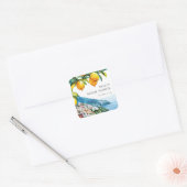 Citroen Amalfi Kust Bruidsdouche Vierkante Sticker (Envelop)