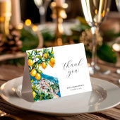 Citroen Amalfi-kust Bruiloftsborrel Bedankkaart