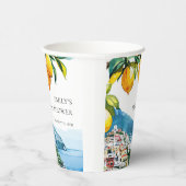 Citroen Amalfi-kust Bruiloftsfeest Papieren Bekers (Rechts)