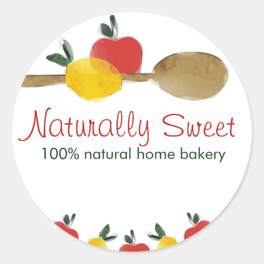 citroen appellepel bakken bakkerij cadeau label st (Voorkant)