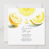 Citroen Baby Douche Uitnodigingen Citroen Drop The (Voorkant)