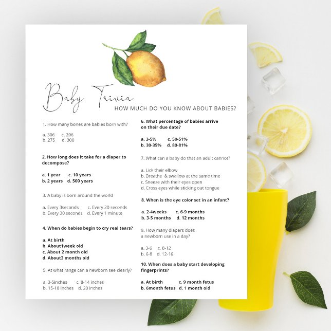 Citroen baby shower Baby Trivia Spel (Creator heeft geüpload)