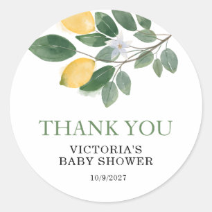 Citroen Baby Shower Bedankt Ronde Sticker
