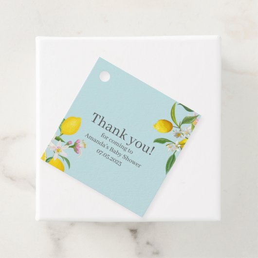 Citroen Baby shower, Ciao Baby, Italiaans thema Bedankjes Labels (In situ)