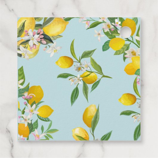 Citroen Baby shower, Ciao Baby, Italiaans thema Bedankjes Labels (Achterkant)