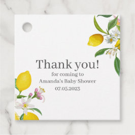Citroen Baby shower, Ciao Baby, Italiaans thema Bedankjes Labels