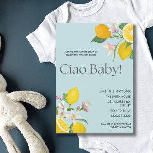 Citroen Baby shower, Ciao Baby, Italiaans thema Kaart