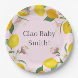 Citroen Baby shower, Ciao Baby, Italiaans thema Papieren Bordje
