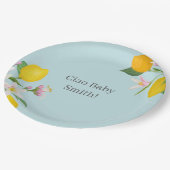 Citroen Baby shower, Ciao Baby, Italiaans thema Papieren Bordje (Gekanteld)