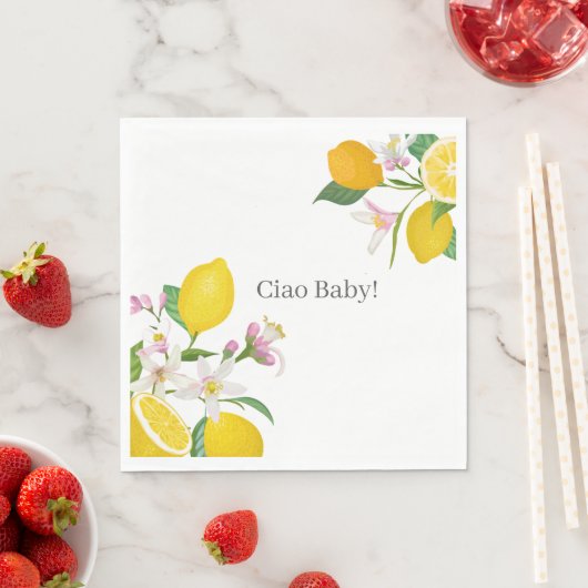 Citroen Baby shower, Ciao Baby, Italiaans thema Servet (Insitu)