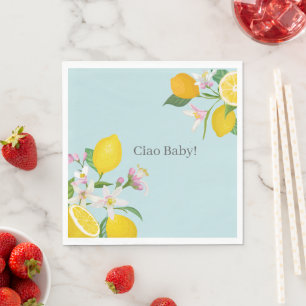 Citroen Baby shower, Ciao Baby, Italiaans thema Servet
