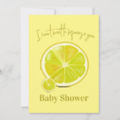 Citroen Baby shower Citrus Geel Modern Invitation Kaart (Voorkant)
