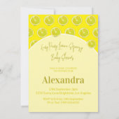 Citroen Baby shower Citrus Geel Modern Invitation Kaart (Achterkant)