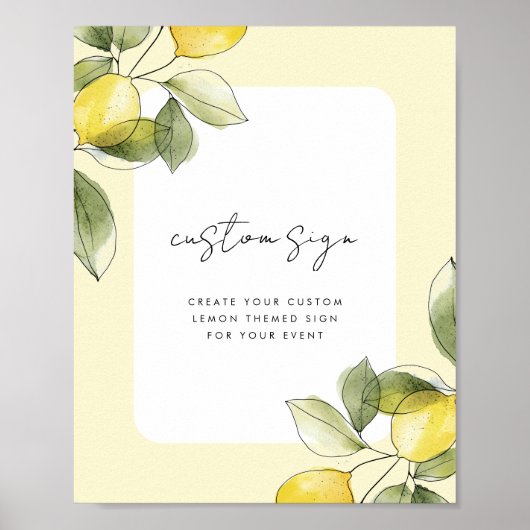 Citroen Baby shower Custom Sign Poster (Voorkant)