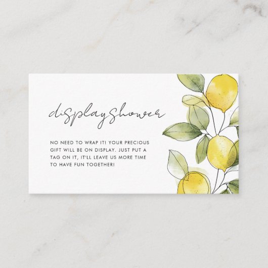 Citroen Baby shower Display Douche Informatiekaartje (Voorkant)