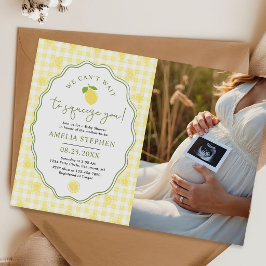 Citroen Baby Shower Geel Gingham Foto Kaart