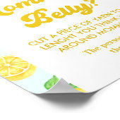 Citroen Baby shower Hoe groot is mama buik spel Poster (Hoek)