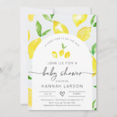Citroen Baby shower Invitation | Citrusdouche Kaart (Voorkant)