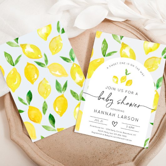 Citroen Baby shower Invitation | Citrusdouche Kaart