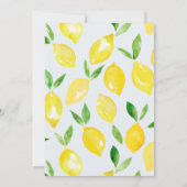 Citroen Baby shower Invitation | Citrusdouche Kaart (Achterkant)