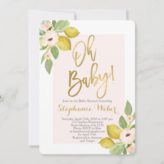 Citroen Baby shower Kaart (Voorkant)