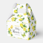 Citroen Baby shower Leuke Citrus Botanische Aangep Bedankdoosjes (Achterkant)
