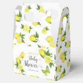 Citroen Baby shower Leuke Citrus Botanische Aangep Bedankdoosjes (Geopend)